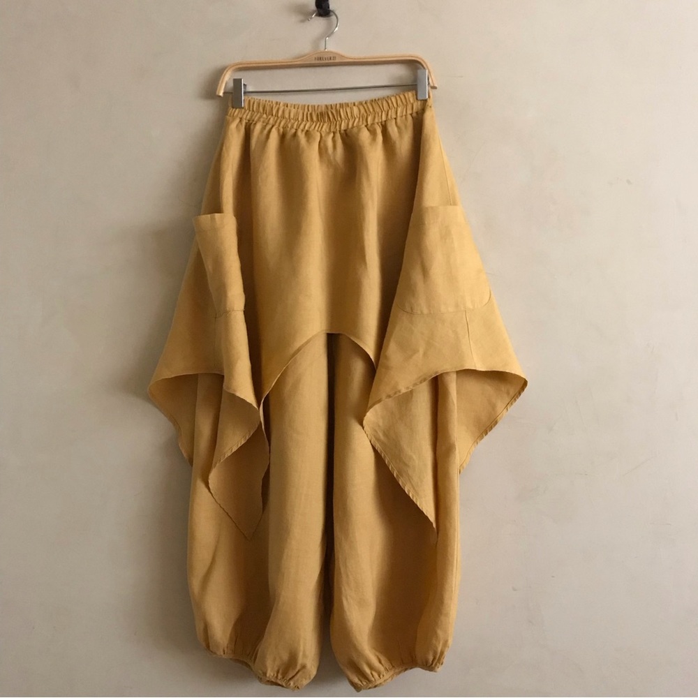 Elegant Mustard Wide Leg Pants